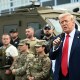 President Donald Trump speaks while visiting federal troops at the U.S. Park Police Anacostia operations facility in Washington, D.C., on Aug. 21, 2025.