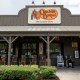 A Cracker Barrel sign featuring the old logo hangs on the outside of a restaurant on Aug. 21, 2025 in Homestead, Fla.