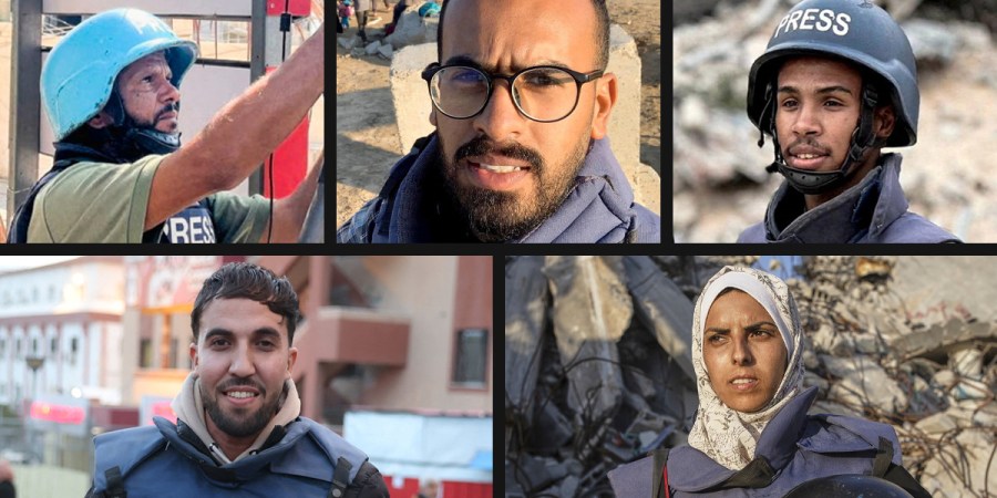 Journalists killed in an Israeli strike on Gaza's Nasser hospital.