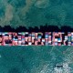 A container ship sails out of the port in Qingdao, China, on Sept. 4, 2025.