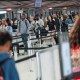 Travelers at TSA.