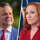 A split composite of Bill Pulte and Jen Psaki.