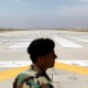 Runway is seen at Bagram U.S. air base, after American troops vacated it, in Parwan province
