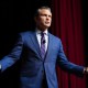 Pete Hegseth speaks on stage