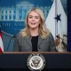 White House Press Secretary Karoline Leavitt speaks during the daily press briefing at the White House on Oct. 1, 2025.