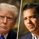 U.S. President Donald Trump and Robert Garcia.