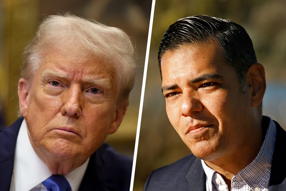 U.S. President Donald Trump and Robert Garcia.