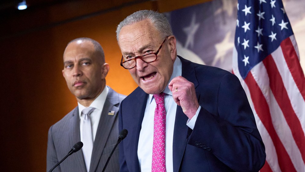 Chuck Schumer and Hakeem Jeffries.