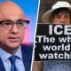 Ali Velshi; Protester holding up sign that reads "ICE: The whole world is watching."
