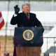 U.S. President Donald Trump speaks during a "Save America Rally" near the White House.