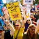 Crowd cheers during the "No Kings" rally on Boston Common on Oct. 18, 2025.