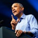 Barack Obama speaks at a campaign rally.