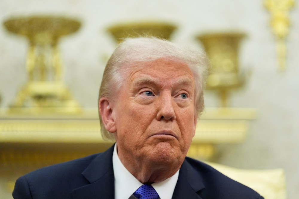 Donald Trump with media at White House