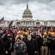 Pro-Trump protesters in front of the U.S. Capitol Building on Jan. 6.