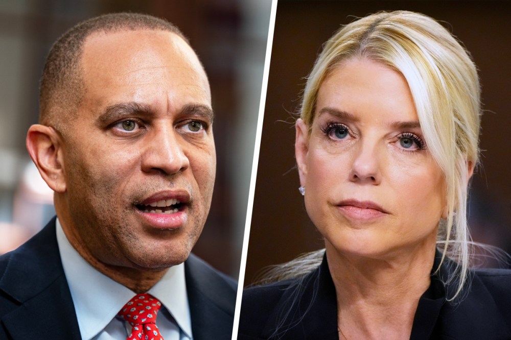 Hakeem Jeffries; Pam Bondi.