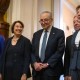 Sen. Elizabeth Warren, Sen. Amy Klobuchar, Senate Majority Leader Chuck Schumer of N.Y., Sen. Dick Durbin, and Sen. Tammy Baldwin.