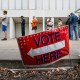 People wait in line to vote in Atlanta, GA.