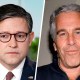 U.S. House Speaker Mike Johnson; Jeffrey Epstein.