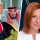 U.S. President Donald Trump with Crown Prince Mohammed bin Salman at the White House; Jen Psaki.