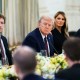 Mark Zuckerberg, President Donald Trump, first lady Melania Trump, and Bill Gates during a dinner with tech leaders in the White House.