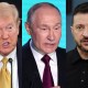 Donald Trump; Vladimir Putin; Volodymyr Zelenskyy.
