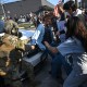 Demonstrators protesting outside the U.S Immigration & Customs Enforcement facility tussle with federal agents on Sept. 19, 2025, in Broadview, Illinois.