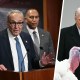 Chuck Schumer and Hakeem Jeffries; Donald Trump and Gobble, one of the National Thanksgiving turkeys.
