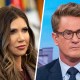 US Homeland Security Secretary Kristi Noem and MS NOW's Joe Scarborough.