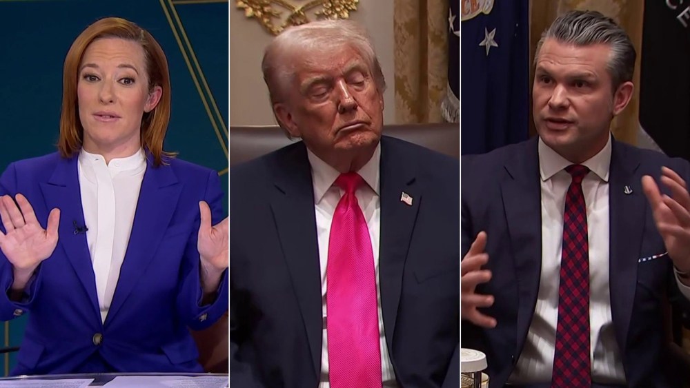 Hegseth dances beside sleepy Trump to avoid accountability for boat strike amid war crimes talk