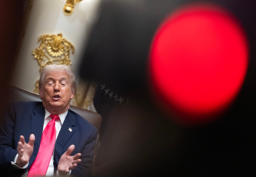 US President Donald Trump speaks during a Cabinet Meeting in the Cabinet Room of the White House in Washington, D.C., on Dec. 2, 2025.