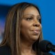 State Attorney General Letitia James speaks at National Action Network Headquarters in New York City.