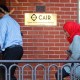 People return to the headquarter of Council on American-Islamic Relations (CAIR) in Washington, D.C.