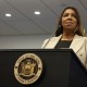 Attorney General Letitia James speaks during a press conference on Jan. 8, 2025 in New York City.