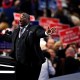 Pastor Mark Burns gestures as he delivers a speech at the Republican National Convention in Cleveland, O.H., on July 21, 2016.