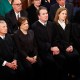 Chief Justice John Roberts and current associate justices Elena Kagan, Brett Kavanaugh, Amy Coney Barrett and Ketanji Brown Jackson.