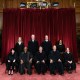 Justices of the US Supreme Court during a formal group photograph on Oct. 7, 2022 at the Supreme Court in Washington, D.C. Seated from left: Associate Justice Sonia Sotomayor, Associate Justice Clarence Thomas, Chief Justice John Roberts, Associate Justice Samuel Alito Jr. and Associate Justice Elena Kagan. Standing from left: Associate Justice Amy Coney Barrett, Associate Justice Neil Gorsuch, Associate Justice Brett Kavanaugh and Associate Justice Ketanji Brown Jackson.
