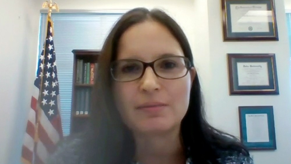 Aileen M. Cannon speaks remotely on July 29, 2020 in Washington, D.C.