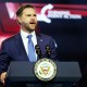 Vice President JD Vance speaks on the final day of Turning Point USA's annual AmericaFest conference on Dec. 21 in Phoenix, AZ.