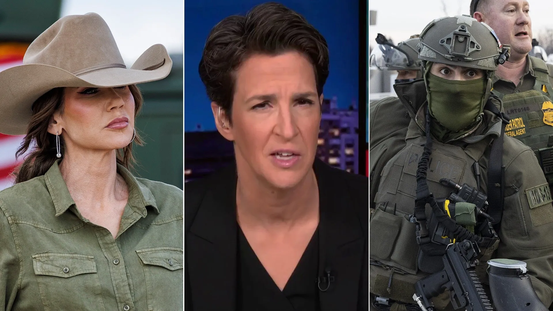 Kristi Noem, Rachel Maddow and federal agents