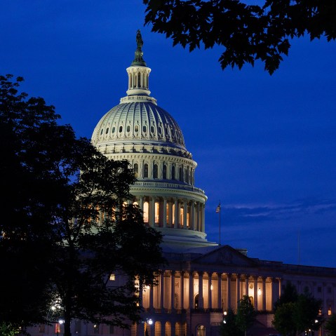 The U.S, Capitol Building at dusk on June 9, 2025 in Washington, D.C.