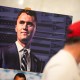 A photo of Charlie Kirk is displayed during the vigil following the killing of the conservative activist at Utah Valley University on Sept. 10, 2025 in Salt Lake City, UT.