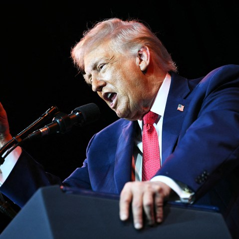U.S. President Donald Trump speaks during the House Republican Party member retreat at the Kennedy Center on Jan. 6, 2026.
