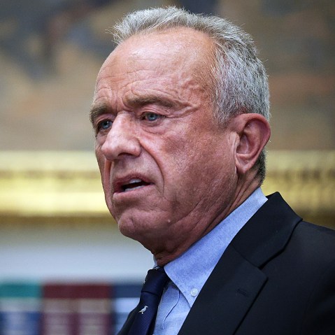 Health Secretary Robert F. Kennedy Jr. speaks during an event in the Roosevelt Room of the White House.