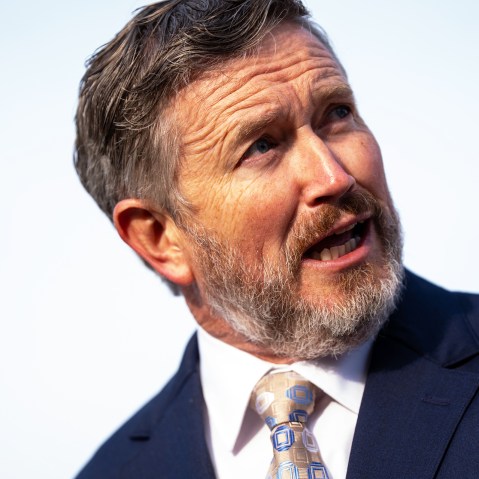 Thomas Massie on Nov. 18, 2025, outside the U.S. Capitol.