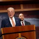 U.S. Senate Minority Leader Charles Schumer and House Minority Leader Hakeem Jeffries at a press conference on Feb. 04, 2025 at the U.S. Capitol.