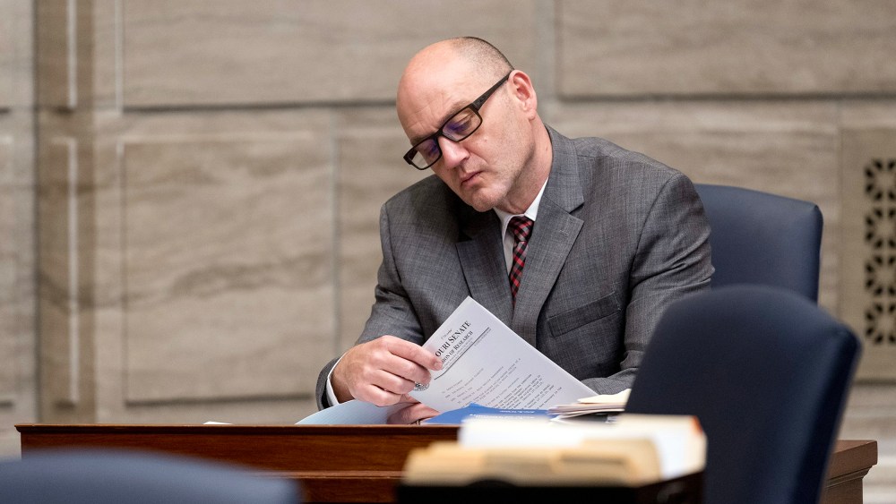 State Sen. Denny Hoskins on Feb. 21, 2024, in Jefferson City, MO.