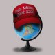 An illustration of a MAGA hat on top of a globe
