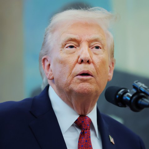 President Donald Trump on Dec. 15, 2025, in the Oval Office of the White House.