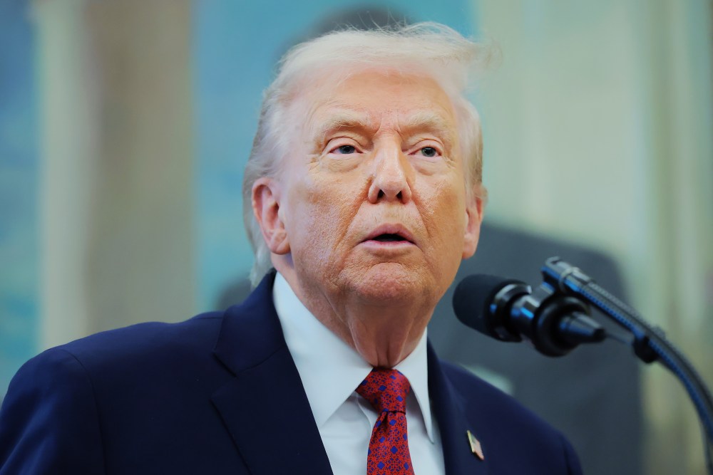 President Donald Trump on Dec. 15, 2025, in the Oval Office of the White House.