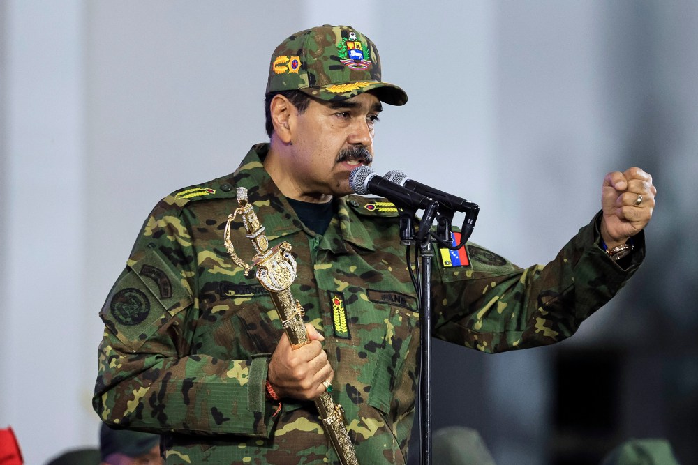 Nicol&aacute;s Maduro delivering a speech on Nov. 25, 2025 in Caracas, Venezuela.